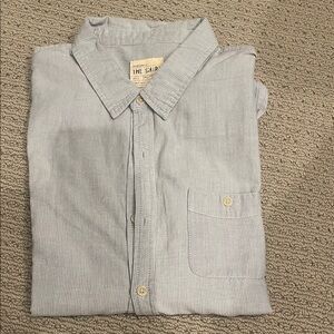 The Shirt by Rochelle Behrens Light Blue Casual Button Down